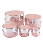 Tarro de lujo rosado modificado para requisitos particulares de la crema 5g para el empaquetado cosmético vacío
