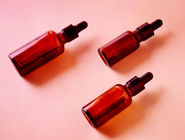 OEM 30ml Amber Essential Oil Glass Bottle con el dropper de cristal