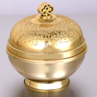 Plata poner crema cosmética de acrílico vacía de lujo del oro del tarro 10g