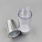 Envase poner crema cosmético del vacío 50ml de la botella privada de aire de plata clara de la bomba