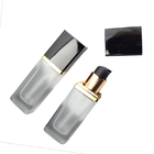 Botella de cristal de la loción del cuadrado privado de aire para los cosméticos líquidos de la fundación de la esencia